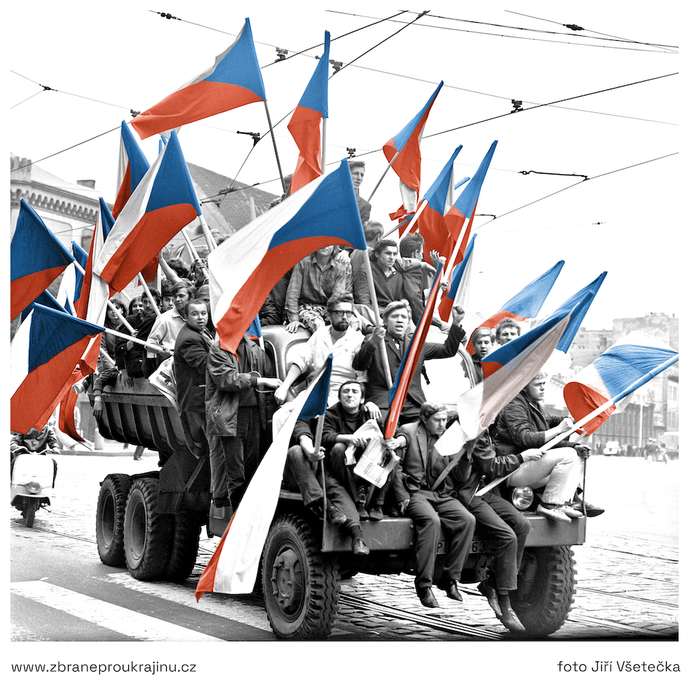 Pražský chodec 1968 Stánek